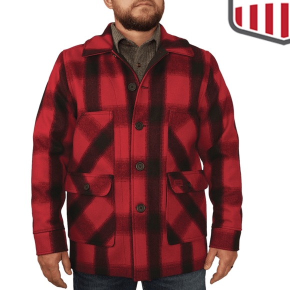 Stormy Kromer Other - Stormy Kromer The Mackinaw Coat buffalo plaid red medium wool